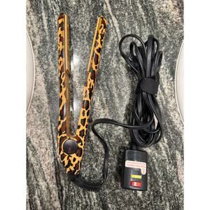 CHI-tah Leopard Print 1” Ceramic Flat Iron Hair Straightener Model GF1001 CHI